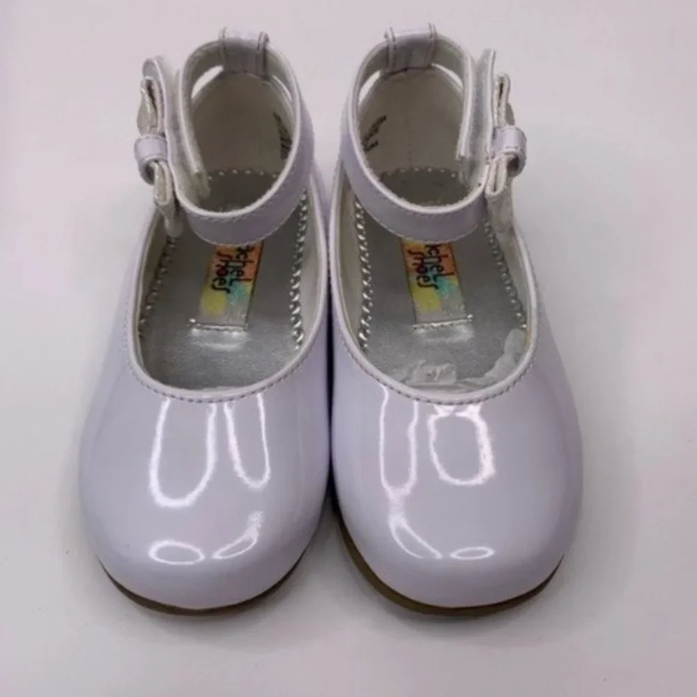 Rachel Shoes Lil Louisa White Patent Size 6M